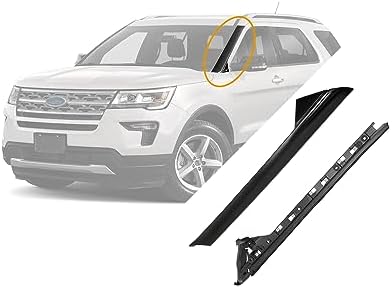 Windshield Trim Molding A-Pillar Set, Compatible with 2011-2019 Ford Explorer, Front Outer & Inner Left Driver, BB5Z7803145AA BB5Z-7803137-AA BB5Z-7803137-AB 926-450 BB5Z-7803145-AA Window Accessories Gledewen