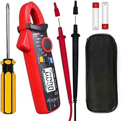 UNI-T UNI T UT210e Mini Digital Clamp Meter & Phillips Screwdriver, HVAC Tool AC DC Amp Clamp Meter Multimeter Tester Voltmeter Continuity Tester Capacitor Ohmmeter & Cross Screwdriver Uni-T