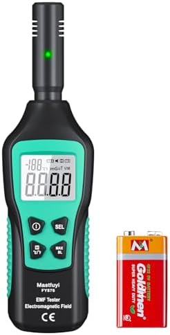 EMF Meter, EMF Detector, EMF Tester Digital LCD, Electromagnetic Radiation Detector for Outdoor, Home, Office, Ghost Hunting, Audible Alert, Indicator Lights Mastfuyi