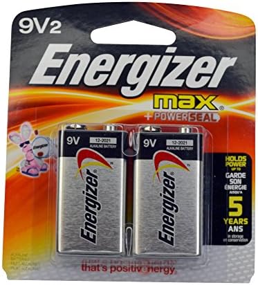 Щелочные батареи 9V Energizer Max 2 штуки, срок хранения до 5 лет Energizer