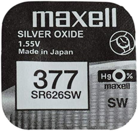 Энергоемкая батарейка для часов 1,55 В (377 SR626SW SB-AW) в блистерной упаковке Maxell