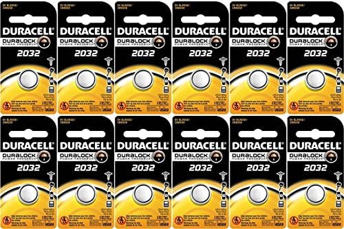 Литиевые монетные батареи DL2032 3 В, 230 мАч, комплект из 12 штук Duracell