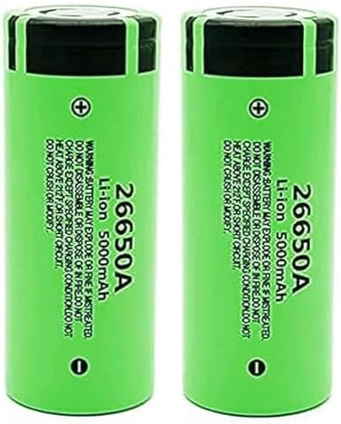 3.7V 5000mAh 2-6-6-5-O Rechargeable Battery for for flashlights, Power Tools and Other Equipment 2 Packs Svenirven