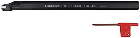 Accusize Industrial Tools 1'' Shank S-Sclcr16-3 Indexable Boring Bar plus 1 Pc Ccgt32.5-Akh01 Insert, for Cutting Aluminum, P252-S507 Accusize Industrial Tools