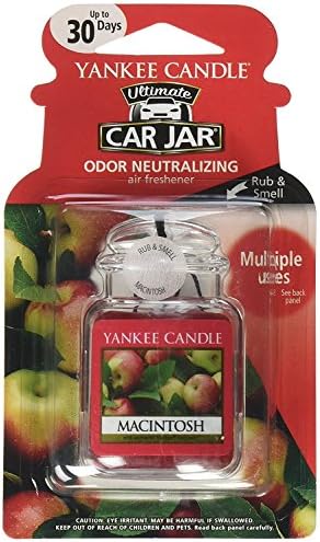 Ароматизатор для автомобиля - подвесной Car Jar® Macintosh, устраняет запахи до 30 дней Yankee Candle