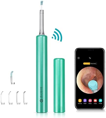 BEBIRD C3 Ear Wax Removal Tool with Ear Camera, Ear Cleaner with 1080P HD Otoscope, 6 LED Light and 4pcs Ear Scoops Replacement Cleaning Kit, Earwax Camera for iOS and Android, Green BEBIRD