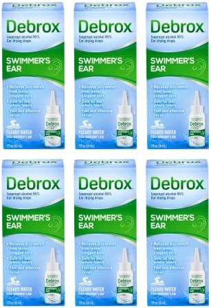 Debrox Swimmer's Ear Drying Drops (Капли) for Adults & Kids, 1 Fl oz (Унции). (Pack of 6) Debrox