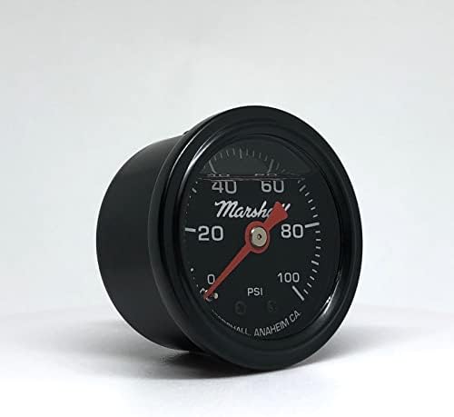 Marshall Instruments LBB00100 Fuel Pressure Gauge Black Marshall