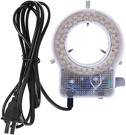 60LED Adjustable Brightness Microscope Ring Light Lamp for Stereo Scope Microscope Supplier with Dimmer US Plug 110~240V Walfront