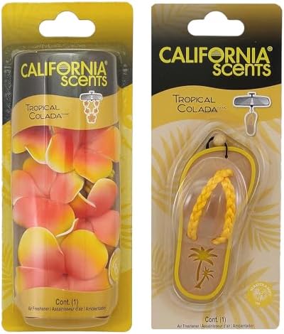 Ароматные ожерелье и сандал для автомобиля - California Clean Scent - эксклюзивный набор освежителей воздуха с подвесным дизайном California Scents