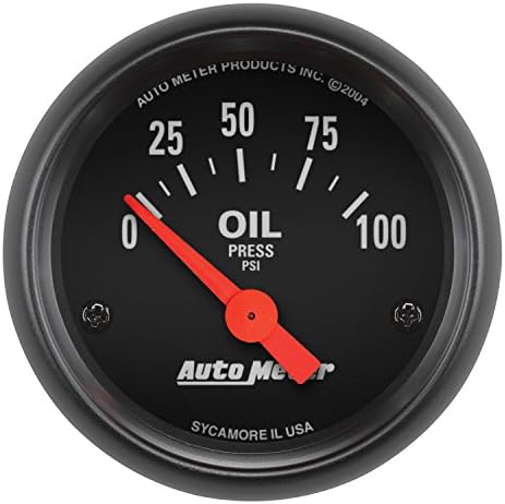 AUTO METER 2634 Z-Series Electric Oil Pressure Gauge, 2-1/16" (52.4mm) Auto Meter