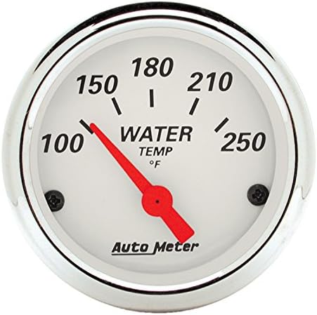 Auto Meter 1337 Arctic White Water Temperature Gauge Auto Meter