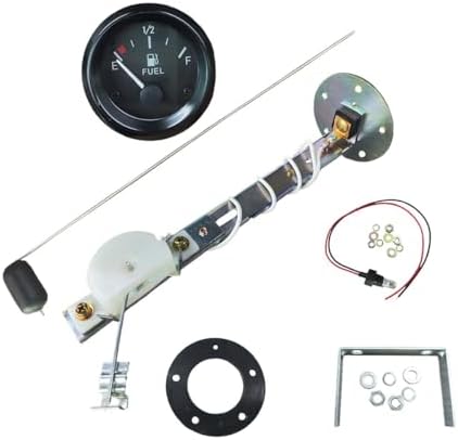 2"/52mm Universal Fuel Level Gauge Kit, 12V Boat Fuel Sender E-1/2-F Pointer Meter, Fuel Tank Sending Unit Car SUV Fuel Level Gauge Meter, Universal Fuel Water Level Sensor Bdzmc