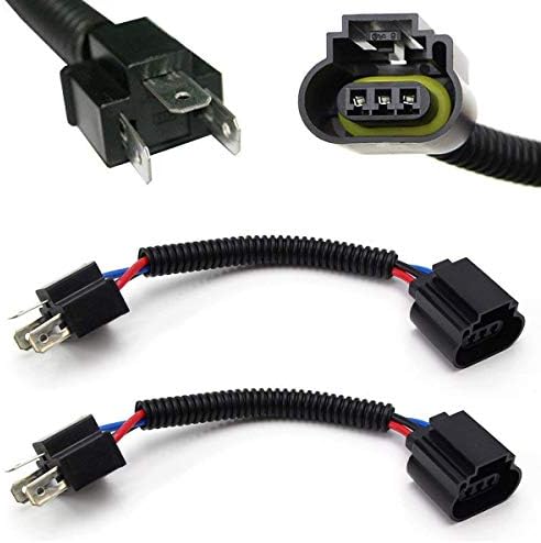 iJDMTOY One Pair 9003 H4 (Male) to H13 9008 (Female) Converter Adapter Socket Wiring Harness Kit IJDMTOY