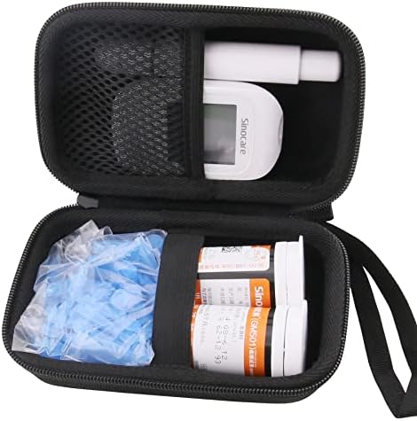 WAIYUCN Hard EVA Carrying Case for Care Touch/Accu-Chek/KETO MOJO/CareSens Blood Glucose Monitor Kit - Diabetes Testing Kit Case.(Only Case) (large) WAIYUCN