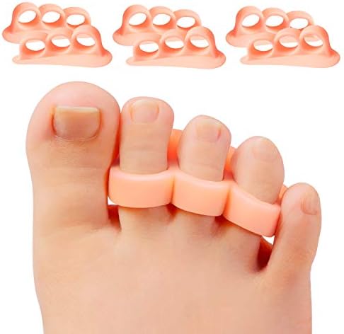 Gel (Гель) Toe Separators, 6 Pack of Toe Spacers, Toe Straightener for Men and Women, Bunions, Hammer Toe, Overlapping Toe, Claw Toes, Reduce Foot Pain Promifun