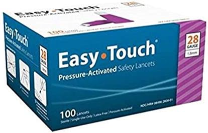 Easy Touch Pressure Activated Safety Lancets - 28g 100 Lancet - B00HRLCDPU Easy Touch