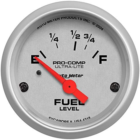 AUTO METER 4318 Ultra-Lite Electric Fuel Level Gauge, Regular Auto Meter