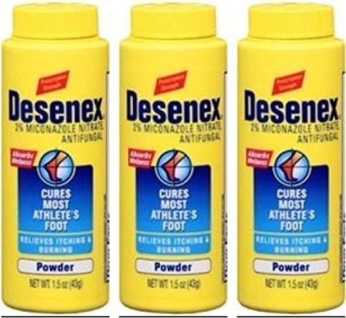 Desenex Foot Powder (Порошок) for Athlete's Foot 1.5 oz (Унции) Travel Size (Pack of 3) Desenex