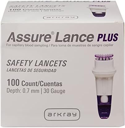 Arkay Assure Lance Plus Safety Lancets 100 Count 990130 Purple 07mm Depth ARKAY