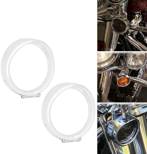 Turn Signal Light Trim Ring Visor Type Flat Light Lamp Accessories Fit For Harley Touring Road King Electra Glide Softail Fatboy Chrome Cargletrue