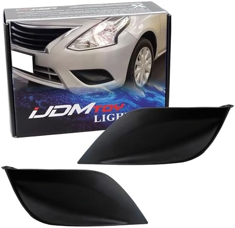 iJDMTOY A Pair LH RH OEM-Spec Lower Bumper Non-Fog Trim Plastic Bezel Covers ONLY Compatible With 2015-2019 Nissan Versa Sedan 4-Door IJDMTOY