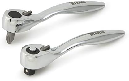 Titan 11331 1/4-Inch Drive x 2-1/4-Inch 90-Tooth Swivel Head Nano Ratcheting Bit Driver Titan