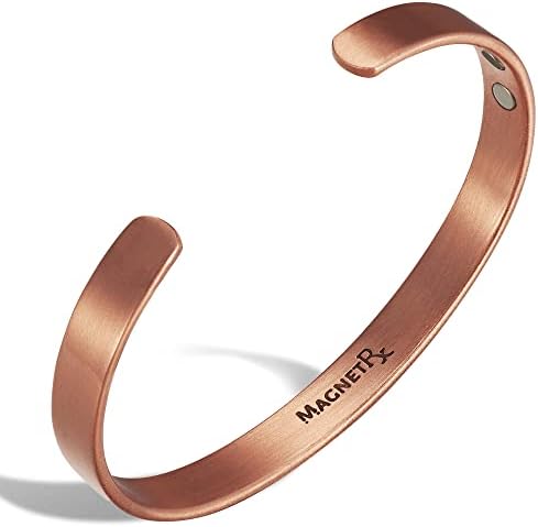 MagnetRX® Magnetic Copper Bracelet Cuff – Elegant Pure Copper Bangle – Unisex Magnetic Copper Bracelets for Men & Women (Small) MagnetRX