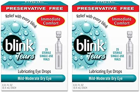 Blink Tears Lubricating Eye Drops (Капли) Mild-Moderate Dry Eye, 2 Pack Blink