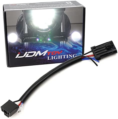 iJDMTOY Factory 4-Pin to H4 Conversion Adapter Compatible with 2014-up Harley-Davidson Touring Models Installing Aftermarket 7-Inch Retrofit Lamps IJDMTOY