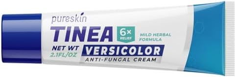 Antifungal Cream (Крем) for Tinea Versicolor: Extra Strength Natural Anti-Fungal Anti-Itch, Relief for Ringworm & Athlete's Foot & Jock Itch PURESKIN