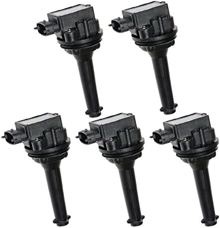 MAS Set of 5 Ignition Coils Pack Replacement for Volvo V70 C70 S60 S70 S80 V70 XC70 XC90 L5 2.3L 2.4L 2.5L C1258 UF341 5C1320 MAS