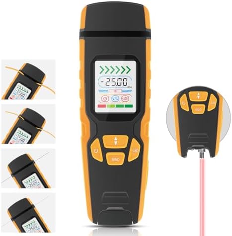 Henkion Live Optical Fiber Identifier Handheld Fiber Optic Identifier 850nm to 1700nm, Real-time Fault Locator Identifier with Color Screen Henkion