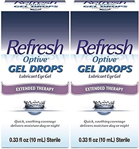 Refresh Optive Gel (Гель) Drops (Капли) Lubricant Eye Gel, 0.33 Fl Oz (Pack of 2) Sterile, Packaging May Vary Refresh