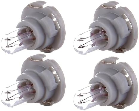 cciyu 4 Pack 12V Ice Blue T4 Neo Wedge Halogen Bulb A/C Light Bulbs Cciyu