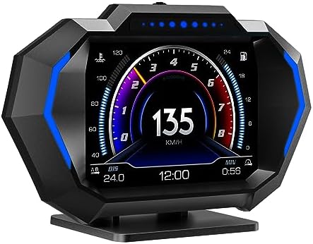 Автомобильный дисплей HUD, OBD+GPS мультиметровый монитор, цифровой спидометр, предупреждение о превышении скорости, контроль давления турбонаддува для большинства автомобилей после 2008 года Acteam