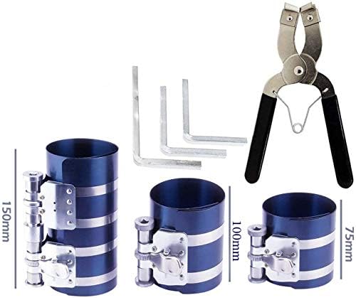 piston ring compressor tool Service Set,Car Engine Piston Ring Compressor Tool & Piston Ring Pliers with Adjustable Safety Screws Leimo Kparts