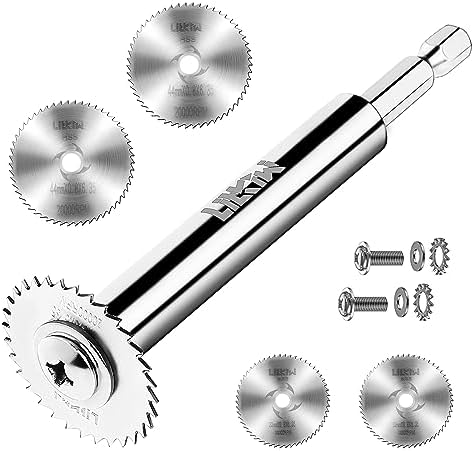 PVC Pipe Inside Cutter(4Pcs Saw Blades) with 1/4" Hex Shank,Plumbing Inside Cutter Internal Plastic ABS Pipe Cutter,1-1/4" & 1-3/4" Or Larger Diameter LitKiwi