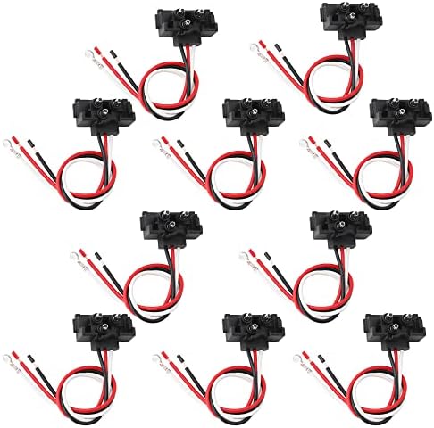 Oyviny 10PCS 3 Prong Pigtail Harness Connector, Right Angle 3 Wire Plug 20AWG for Truck Stop Turn Tail Brake Backup Trailer Light, Fit for Sealed 4" Round Lights and 6" Oval Lights Oyviny