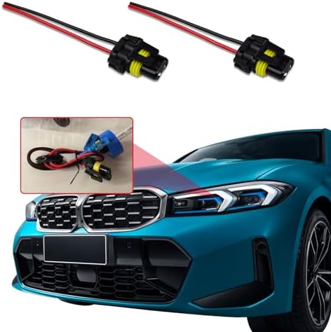 2PCS 9005 9006 9012 HB3 HB4 Female Adapter Wiring Harness Sockets Wire, Car Lampholder Wire for Headlights and Fog Lights, Headlamp Fog Light Harness Connector Replacement, Car Accessories Rgoaanc