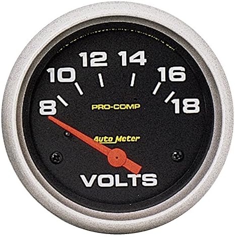 AUTO METER 5492 Pro-Comp Electric Voltmeter Gauge, Regular, 2.625 in. Auto Meter