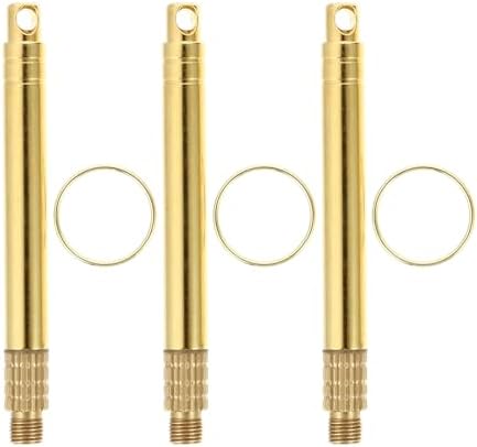 Healifty 3 Pcs Toothpick Holder Ear Pick Ear Wax Spoon Multitools Earwax Removal Kit Ear Spoon Keychain Ear Cleaner Tool Earwax Picking Tools Brass Travel Cleaning Stick Multipurpose Healifty