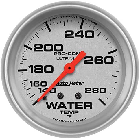 Auto Meter 4431 Ultra-Lite Mechanical Water Temperature Gauge , 2 5/8" Auto Meter