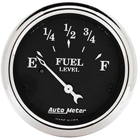 AUTO METER 1718 Old TYME Black Fuel Level Gauge, 2 1/16" - Short Sweep/Electric Auto Meter