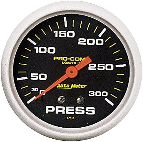 AUTO METER 5423 Pro-Comp Liquid-Filled Mechanical Pressure Gauge,2.625 in. Auto Meter