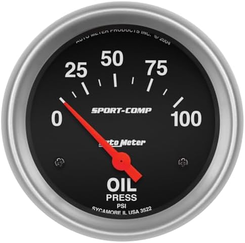 Auto Meter 3522 Sport-Comp Electric Oil Pressure Gauge Auto Meter