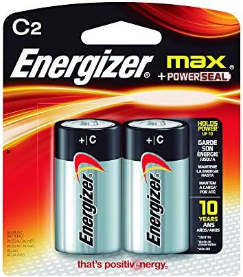 Щелочные аккумуляторы C, 2 штуки, длительное хранение до 10 лет Energizer