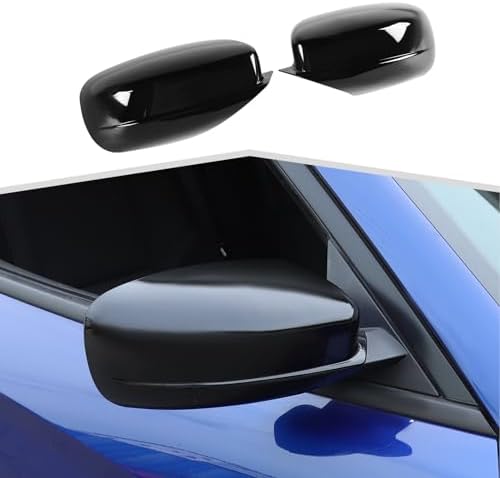 for Charger Rear view Mirror Cover Side Rearview Mirror Trim Decoration Accessories Compatible With Dodge Charger 2010-2023,Black Amayum