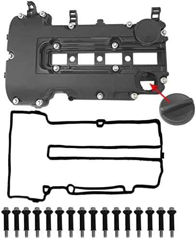 Engine Valve Cover with Gaskets, Bolts & Oil Filler Cap Compatible with 2011-2020 Chevy Cruze Sonic Trax Volt | Cadillac ELR | Buick Encore 1.4L Turbo Replace# 55573746 25198498 264-968 25198874 Fronezer