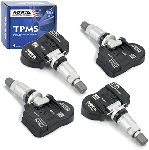 MOCA 4pcs 315 MHz Tire Pressure Monitoring System (TPMS) Sensor Kit fits For Audi 2006-2014 A3, 2009-2012 A4, 2008-2011 A5, 2009-2017 Q5, For Volkswagen 1998-2010 Beetle, 2006-2010 Bora, 2009-2011 Cc Moca Autoparts